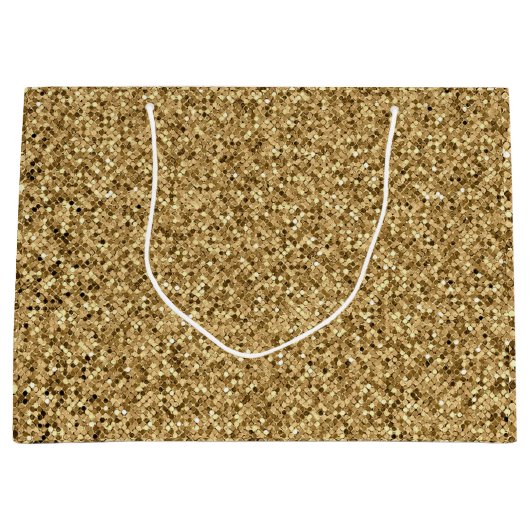 Elegant Gold Glitter Sparkle Groot Cadeauzakje (Voorkant)