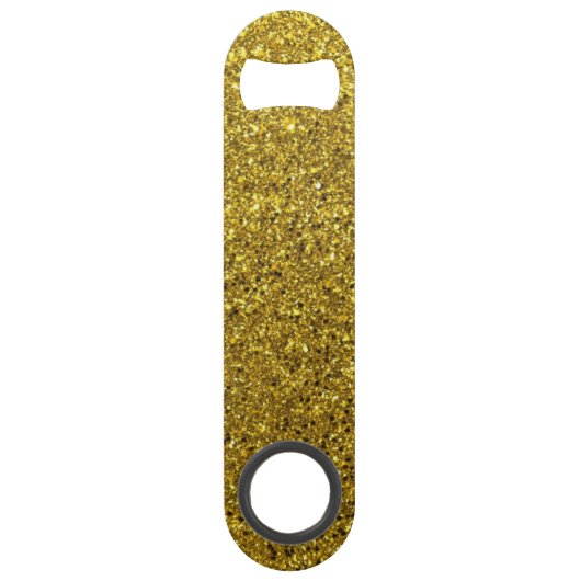 Elegant Gold Glitter Speed Flessenopener (Voorkant)