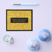 Elegant Gold Glitter Texture Black achtergrond Flyer (Enkel)