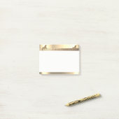 Elegant Gold Glitter Unicorn, Stripe-Personalized Post-it® Notes (Op bureau)