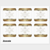 Elegant Gold Glitter White Product Labels (Vel)