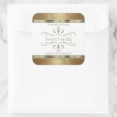 Elegant Gold Glitter White Product Labels (Tas)