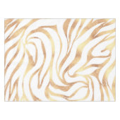 Elegant Gold Glitter Zebra White Animal Print Tafelkleed (Voorkant (Horizontaal))