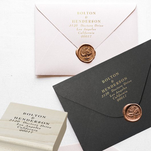 Elegant Gold Glitz Floral Wreath Wedding Rubberstempel