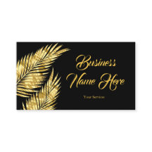 Elegant Gold Golden Palms zwart Visitekaartje