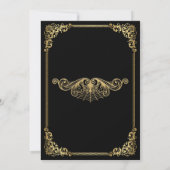 Elegant gold Gothic Halloween wedding Invitation (Dos)