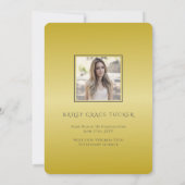 Elégant Gold Grad Collage Graduation Invitation (Dos)