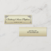 Élégant Gold Graduation Nom de la carte Insérer (Devant / Derrière)