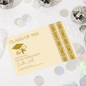 Elégant Gold Graduation Party Invitation