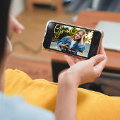 Elégant Gold Graduation Photo Invitation