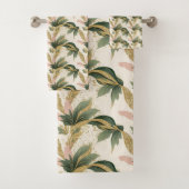 Elegant Gold & Green Botanical Leaf Pattern (En situation)