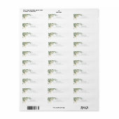 Elegant Gold Green Eucalyptus Wedding  Etiket (Full Sheet)