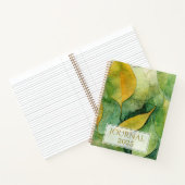 Elegant Gold Green Feuilles 2025 Journal (Intérieur)