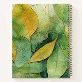 Elegant Gold Green Feuilles 2025 Journal (Dos)