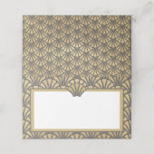 Elegant Gold Grey Art Deco Wedding Event (Buitenkant ongevouwen)