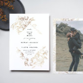 Elegant Gold Hand - foto van botanische bruiloft Save The Date