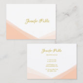 Elegant Gold Hand Script Text Professional Modern Visitekaartje (Voorkant / Achterkant)