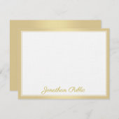 Elegant Gold Hand Script Text Sjabloon Luxe (Voorkant / Achterkant)