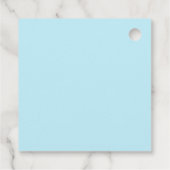 Elegant Gold Happy Easter Blue Striped Gift Labels (Achterkant)