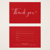 Élégant Gold Heart Business Certificat cadeau (Devant & derrière)