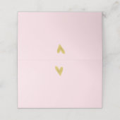 Elégant Gold Heart Mariage Cartes de Place (Extérieur déplié)