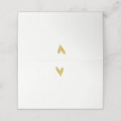 Elegant Gold Heart Wedding Place Kaarten (Buitenkant ongevouwen)
