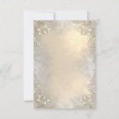 Elegant Gold Hearts Lace Wedding Reception Kaart (Achterkant)