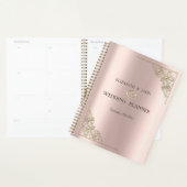 Elegant Gold Hearts Rose Gold Wedding (Devant avec enveloppe)