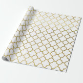 Elegant Gold Hexagon Abstract Pattern Weddenschap  Cadeaupapier (Uitgerold)
