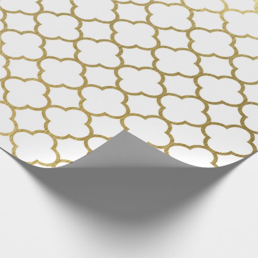 Elegant Gold Hexagon Abstract Pattern Weddenschap  Cadeaupapier (Hoek)