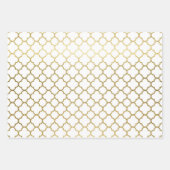 Elegant Gold Hexagon Abstract Pattern Wedding Inpakpapier Vel (Voorkant 3)