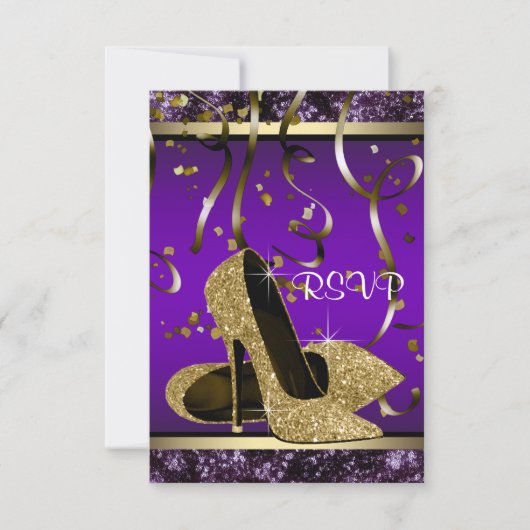 Elégant Gold High Heel Purple et Gold RSVP (Devant)