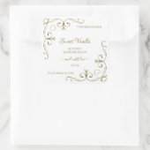 Elegant Gold hoeken op wit etiket (Tas)