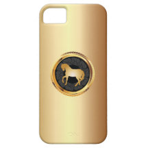 Elegant Gold Horse iPhone 5 Hoesje