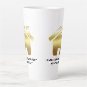 Elegant Gold House Symbol Real Estate Design Latte Mok (Voorkant)