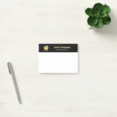 Elegant Gold House Symbol Real Estate Design Post-it® Notes (Kantoor)