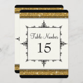 Elegant Gold in Black Script Typografie Kaart (Voorkant / Achterkant)