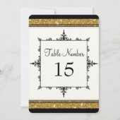 Elegant Gold in Black Script Typografie Kaart (Voorkant)