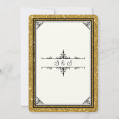 Elegant Gold in Black Script Vrijgezellenfeest Kaart (Achterkant)