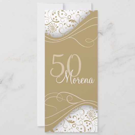 Elegant Gold Invitation Kaart (Voorkant)