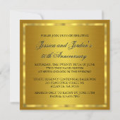 Elegant Gold Invitation met Bow Kaart (Achterkant)