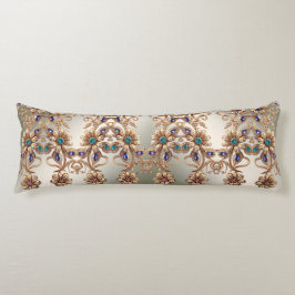 Elegant Gold Jewel Flowers Body Pillow Lichaamskussen