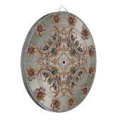 Elegant Gold Jewel Flowers Dartboard Dartbord (Voorkant Links)