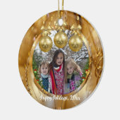 Elegant Gold Kerstbal Keramisch Ornament (Links)