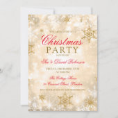 Elegant Gold Kerstfeestdag Kaart (Voorkant)
