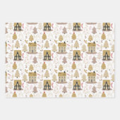 Elegant Gold Kerstmis Inpakpapier Vel (Voorkant)