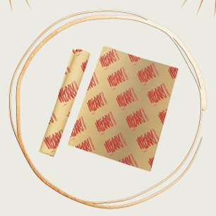 Elegant Gold Kerstmis Modern Red  Cadeaupapier