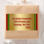 Elegant Gold-kerstretouradreslabels Etiket (Insitu)