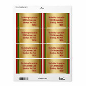 Elegant Gold-kerstretouradreslabels Etiket (Full Sheet)