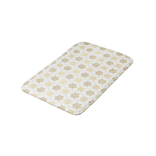 Elegant Gold-kerstsnowflakes patroon Badmat